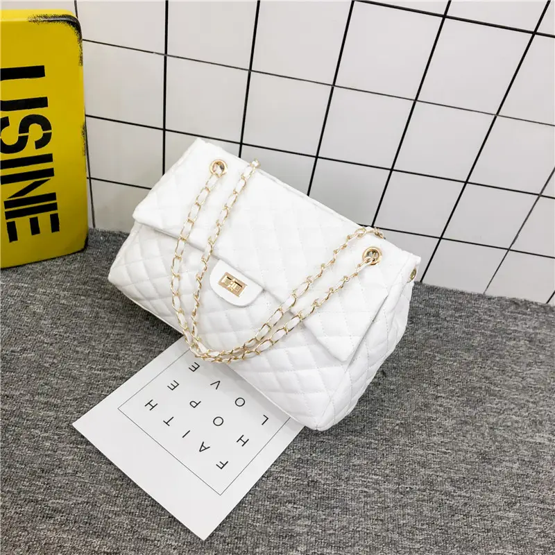 Female Rhombus One Shoulder Messenger Chain Bag