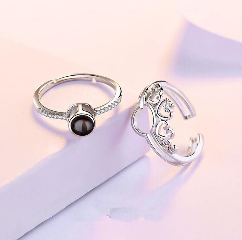 I Love You In 100 Languages Love Crown Projection Ring