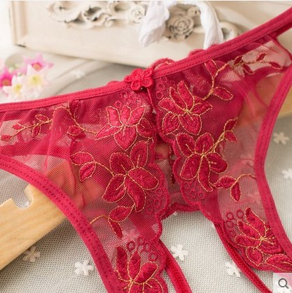 Transparent Women's Passion Suit Without Taking Off Thong Red - Shop at LoveMi