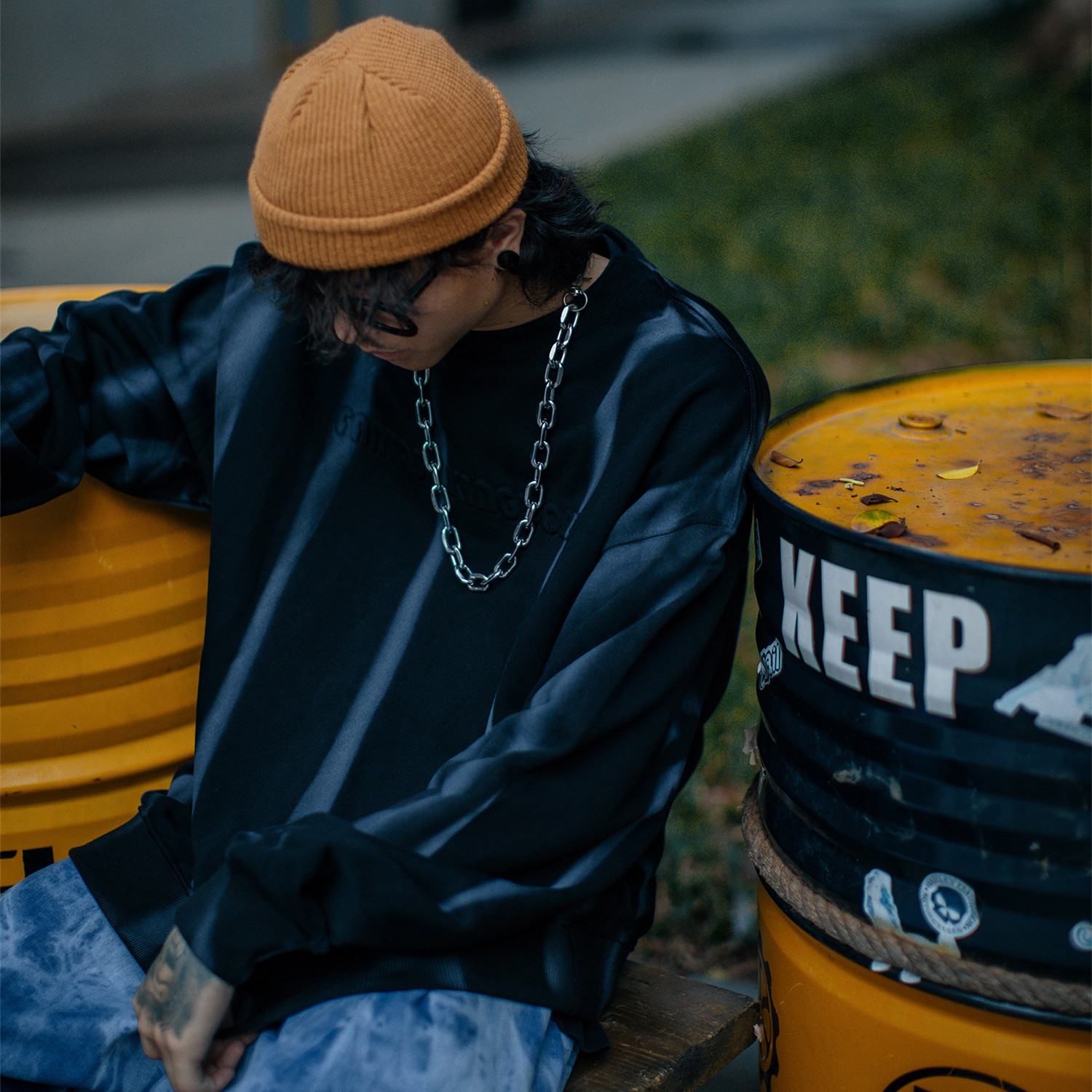 European And American Tie-dyed Round Collar Hoodie