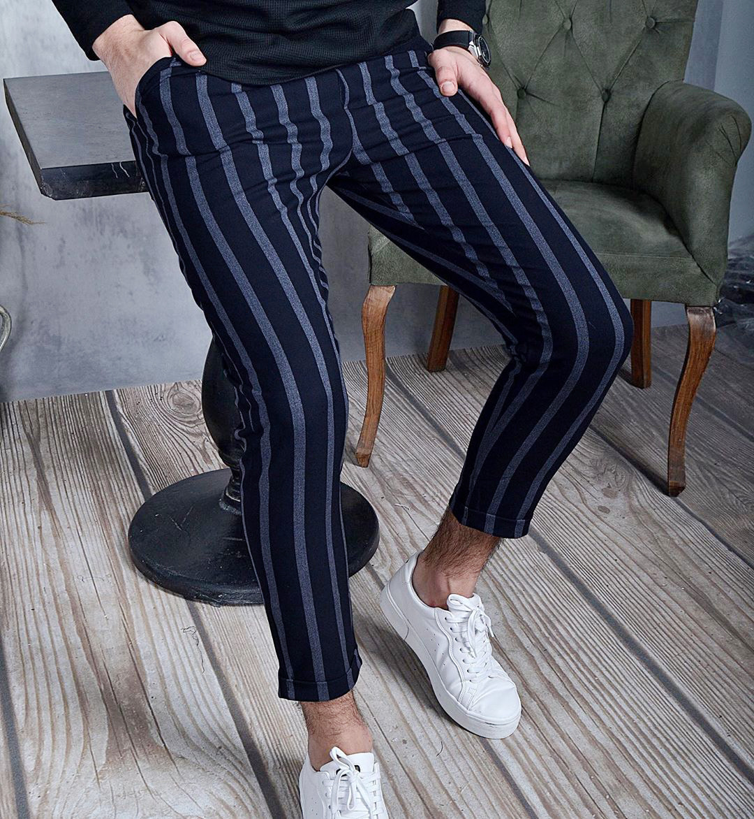 Fashion Double Striped Slacks For Summer