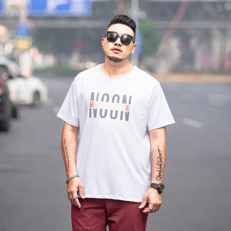 Fashion Plus Fattening Men's Fat Short Sleeve T-shirt