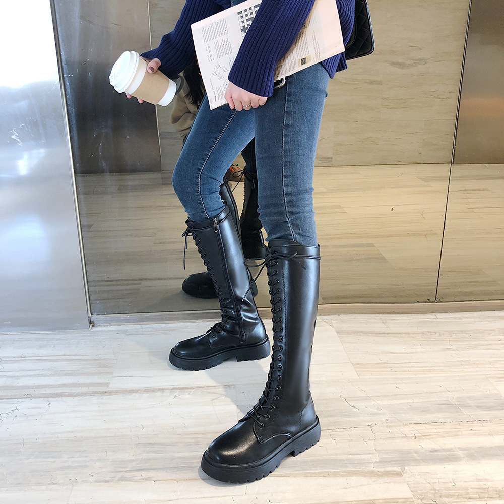 Women's Autumn Vintage British Long Knight Boots