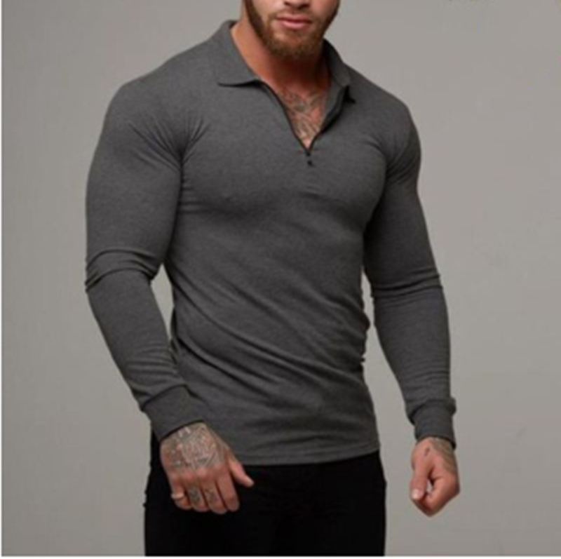 Men's Solid Color POLO Shirt Simple Atmosphere