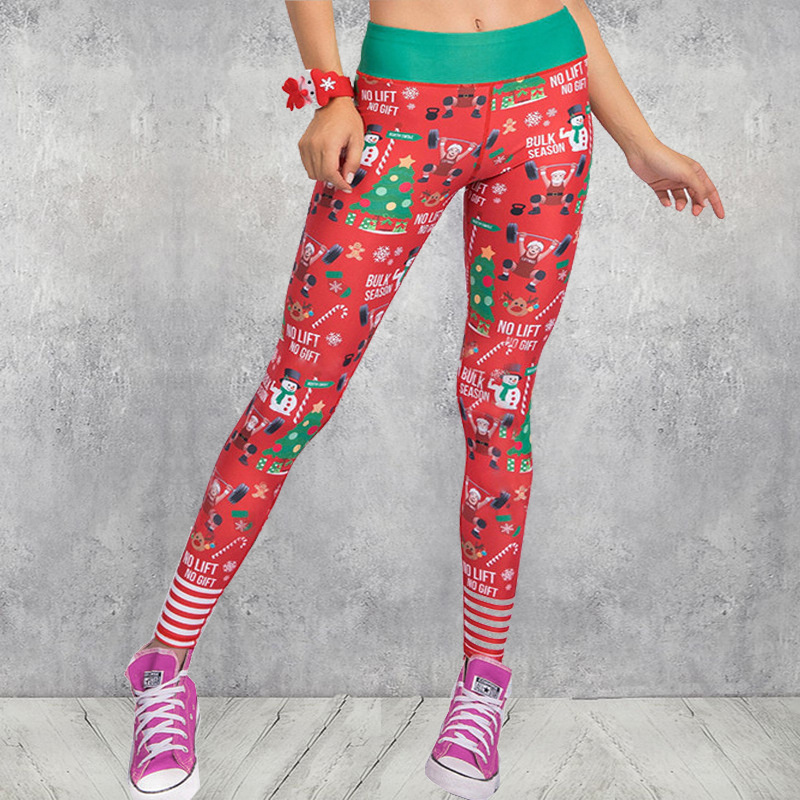 Christmas Print Fitness Pants, picture 10 of 10