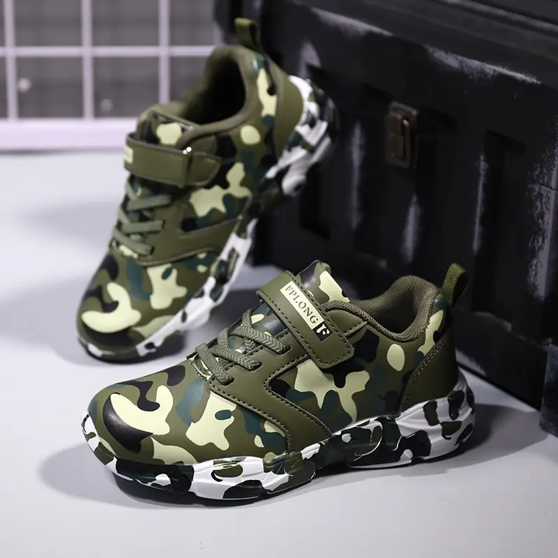 Children's Camo Shoes Light Sports Soft Bottom