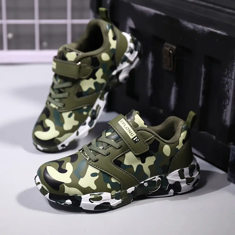 Children's Camo Shoes Light Sports Soft Bottom