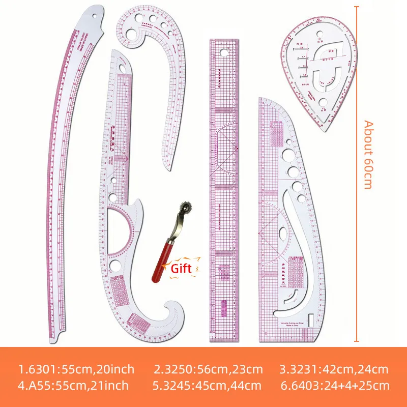 Multi Functional Clothing Ruler Set - 6 For 1