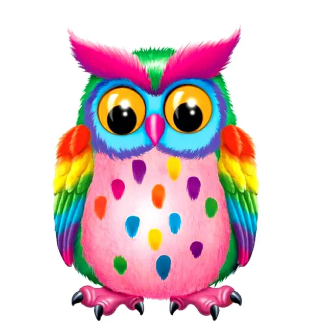 Diamond Painting 5D Full Diamond Embroidery Colorful Owl Picture - Shop at LoveMi