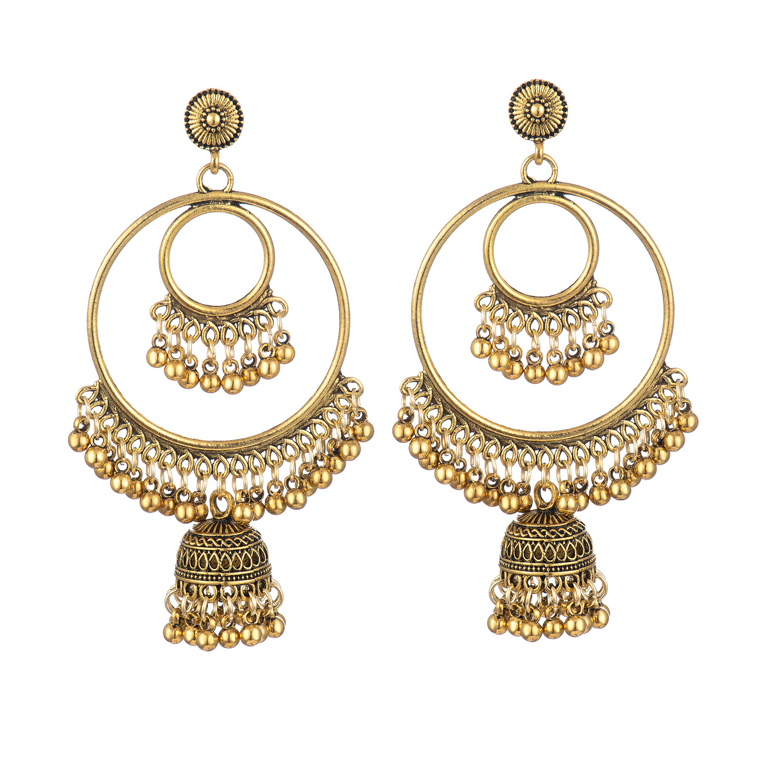 Explosive Exaggerated Atmospheric Bell Earrings