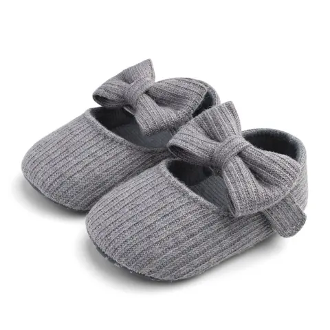 Wool Flower Baby Princess Shoes Walking with Soft Soles