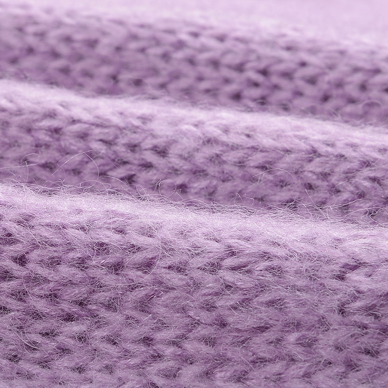 Solid Color V-Neck Knitted Short Single-Breasted Cardigan