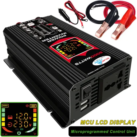Dual USB Car Inverter with Smart Display