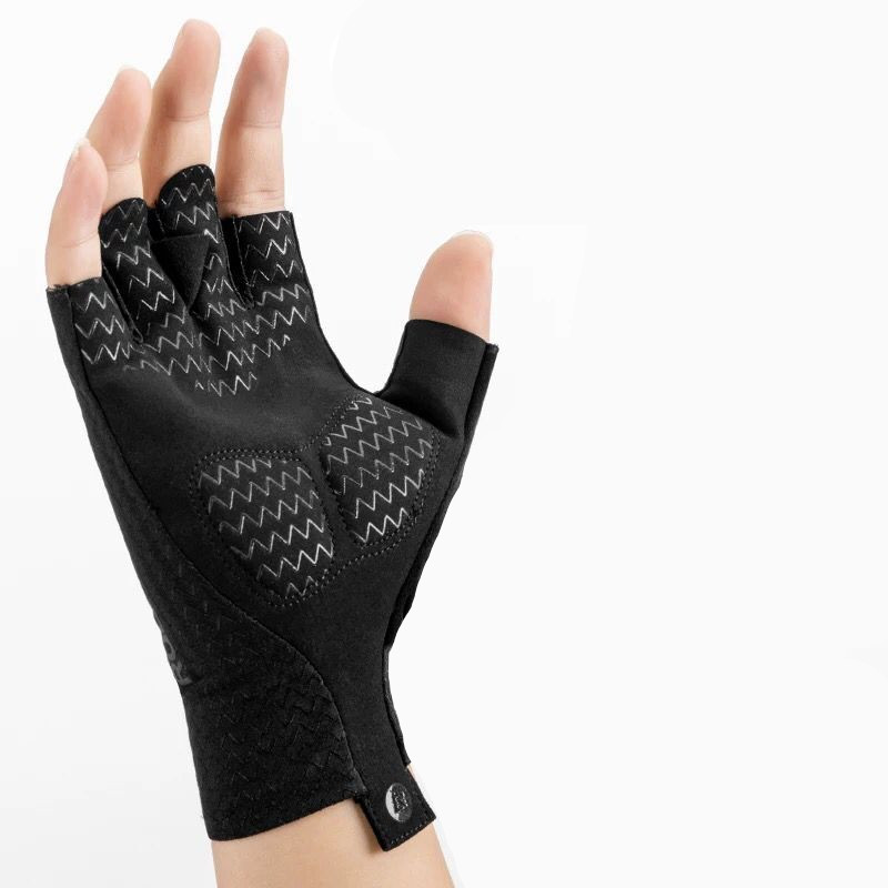 Anti Skid Quick Drying Ice Silk Short Finger Gloves For Road Vehicles