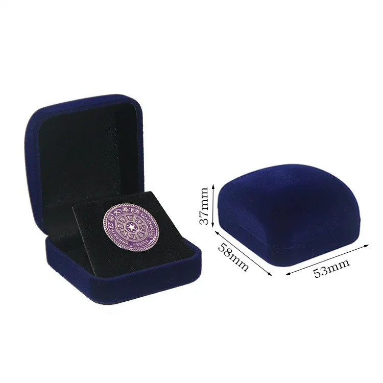 Emblem Badge Pin Medal Medal Packaging Gift Jewelry Badge Box Badge Box - Blue Black