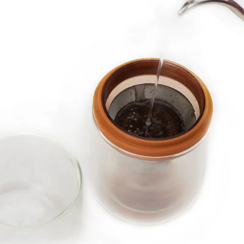 Stainless Steel Hanging Ear Follicle Pot Hand-Made Coffee Cup Glass Travel Mug
