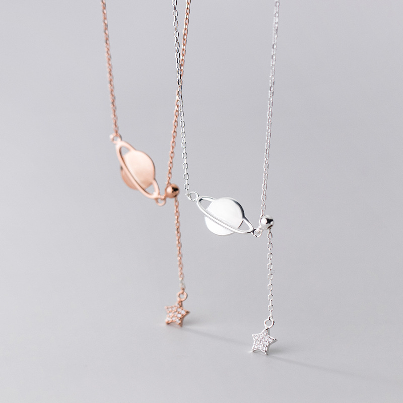 Fashion Temperament Diamond-studded Star Light Bead Necklace