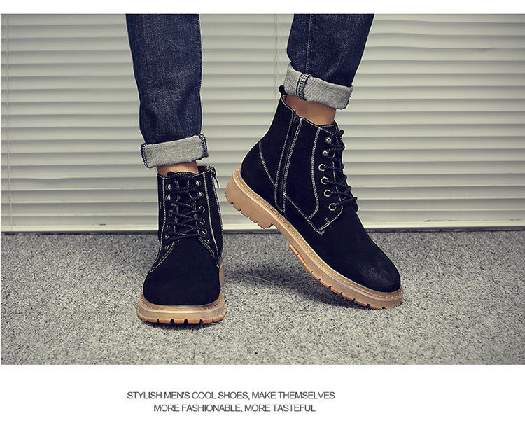 Men's British Retro Middle Cut Martin Boots