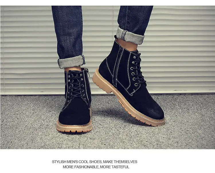Men's British Retro Middle Cut Martin Boots