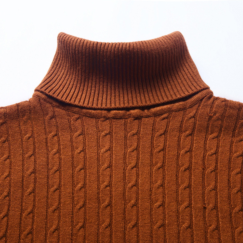 Men's Solid Color Jacquard Two-lapel Sweater