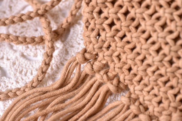 Mori Girl Crossbody Hand-woven Cotton Tassel Bag