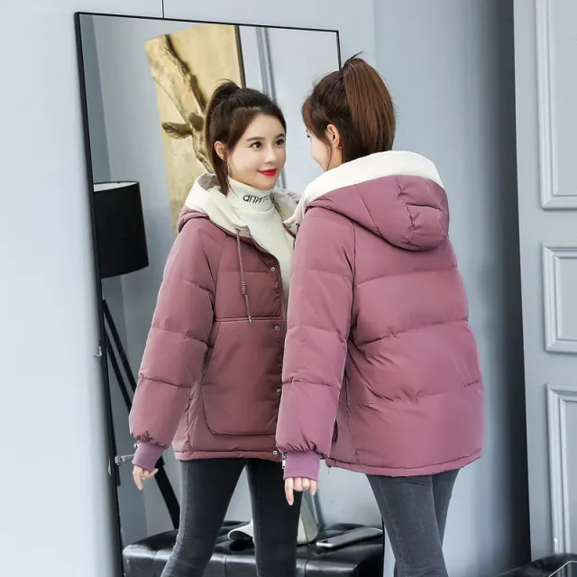 Winter Bread For Women's Short INS Fluffy Cotton Padded Jacket Bean Paste - Shop at LoveMi
