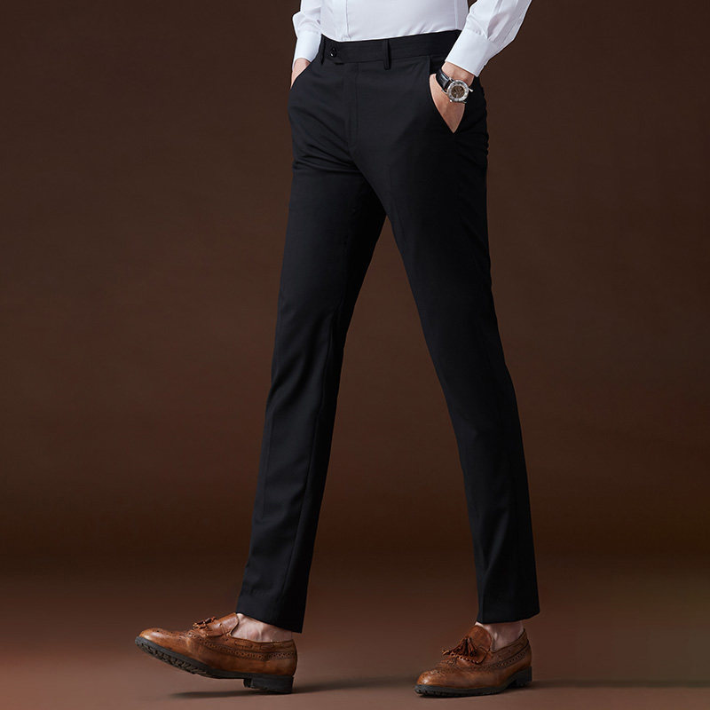 Trendy Suit Pants NNon-Iron Texture Casual Long Pants
