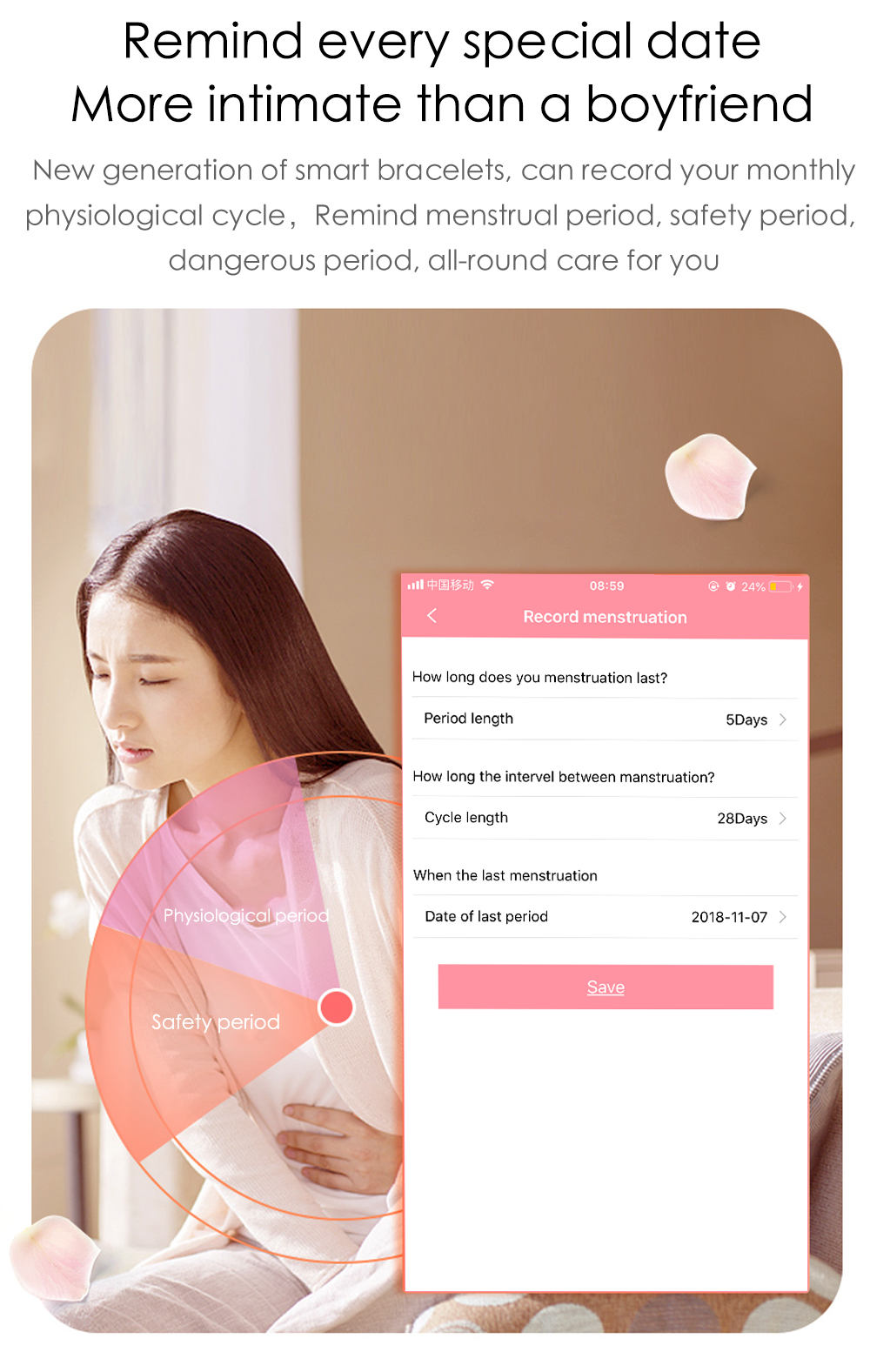 F18 Fashion Smart Women Metal Strap Bracelet - Image 2