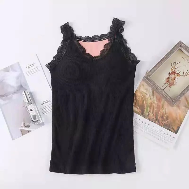 Long Style Of Lace Of Autumn And Winter Bear Adds Vest Of Velvet