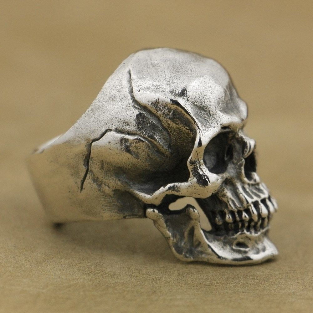 Hot Sale New Style Men's Retro Rock Locomotive Wind Crack Skull Ring
