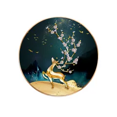 Diamond Painted Deer Living Room Crystal Living Room Tiled Cross Stitch - Painting - View 1