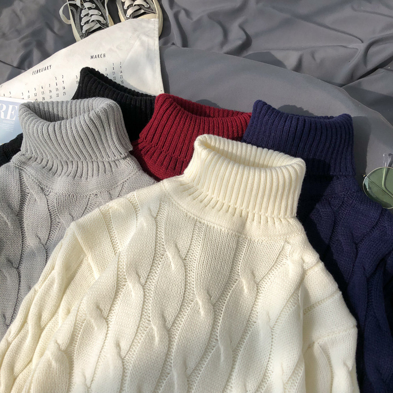 Turtleneck Men's Loose Fitting Couple LARGE T-SHIRT