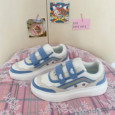 Rainbow Marshmallow Platform White Shoes Women New Magic - Blue