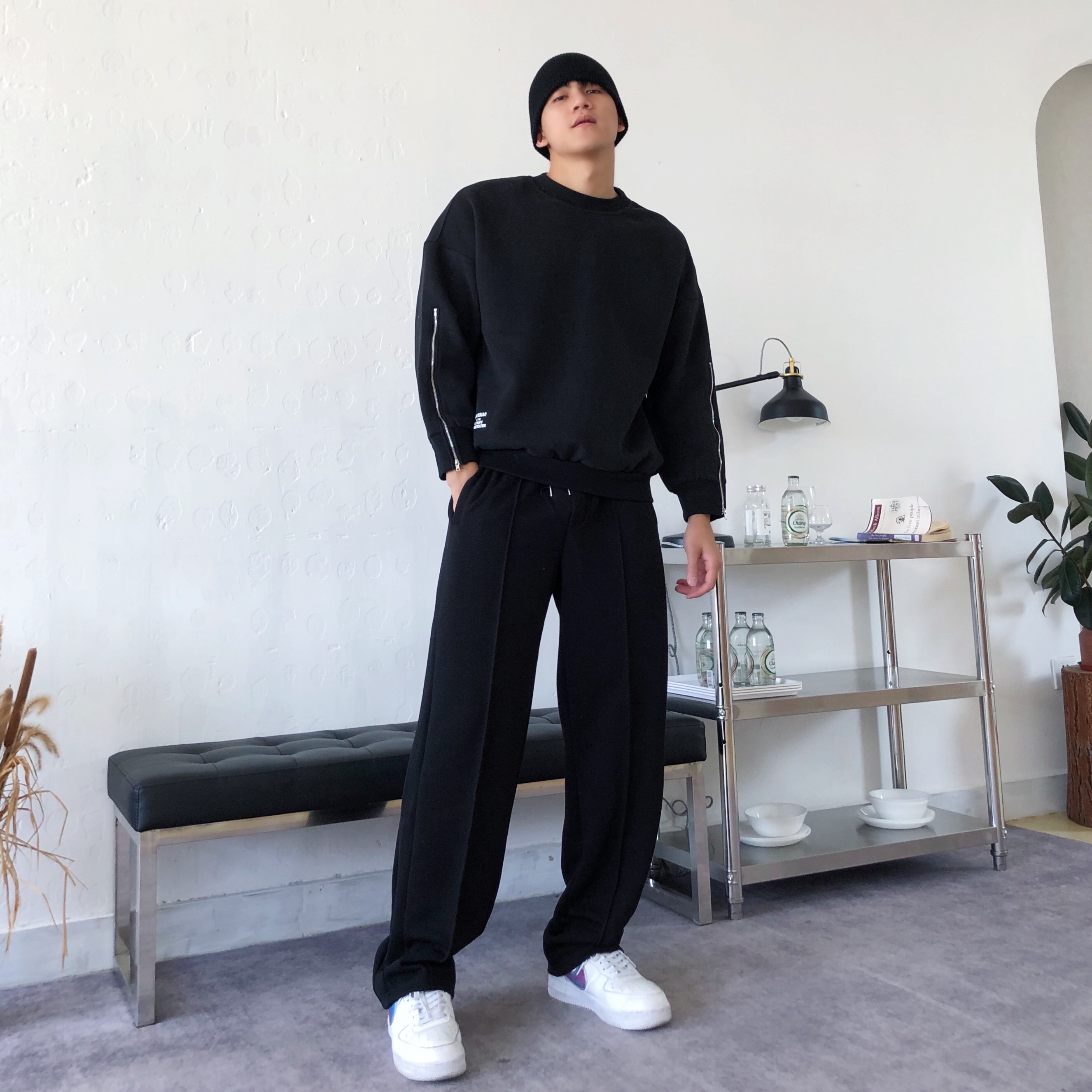 Korean Fashion Casual All-match Loose Small Straight Leg Pants