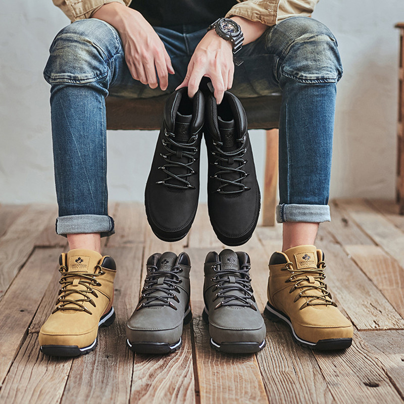 أحذية رجالية قطنية للمشي الجبلي بتصميم عصري