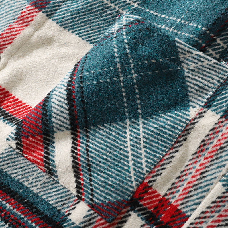 Ethnic Style Woolen Shirt For Men With Thick Long Sleeves