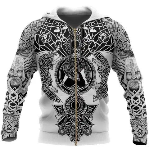 Viking Odin Best Tattoo 3D Hoodies Men