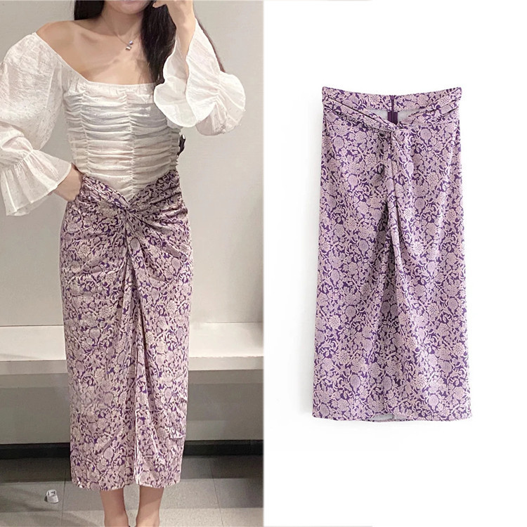 Temperament Light Mature Waist Tie Skirt