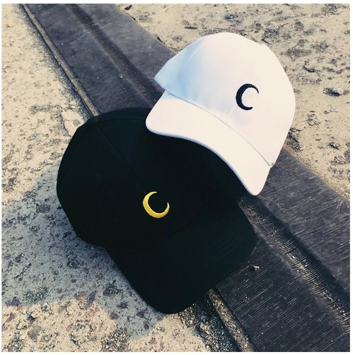 Moon Embroidery Sports Baseball Cap Women