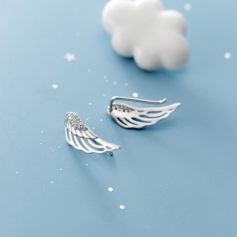 Angel Diamond Asymmetric Wing Ear Ornament