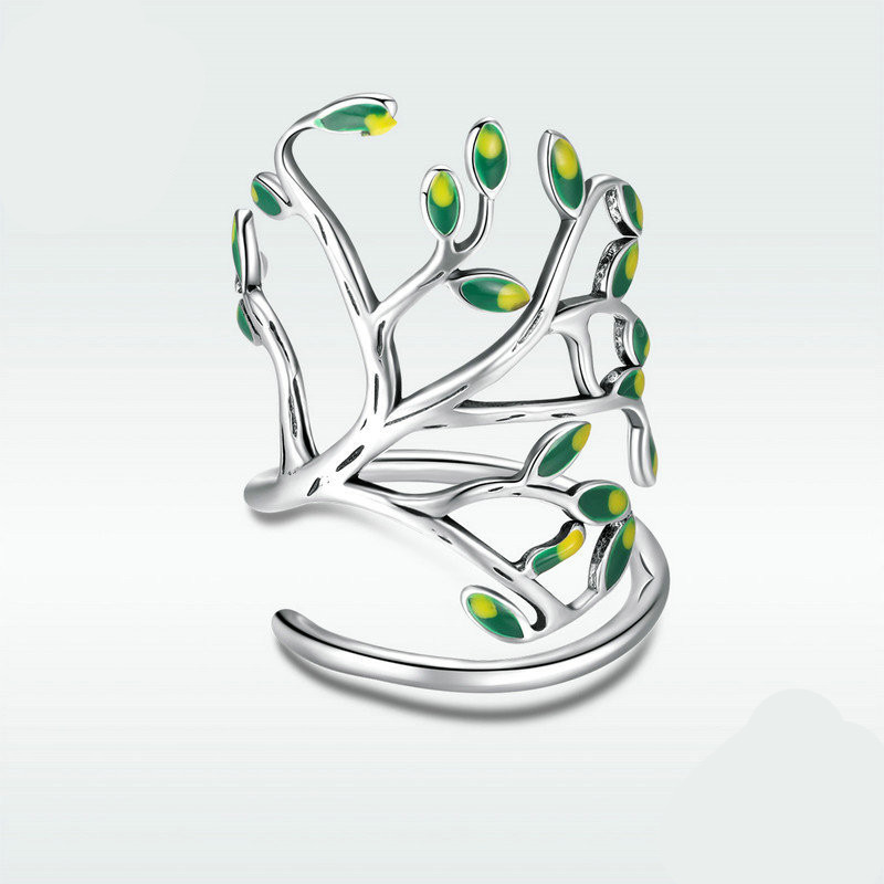 New Pattern Life Tree Ring S925 Silver Ring