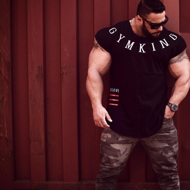 Fitness Sports T-Shirt Casual Fashion Cotton Short Sleeve Running