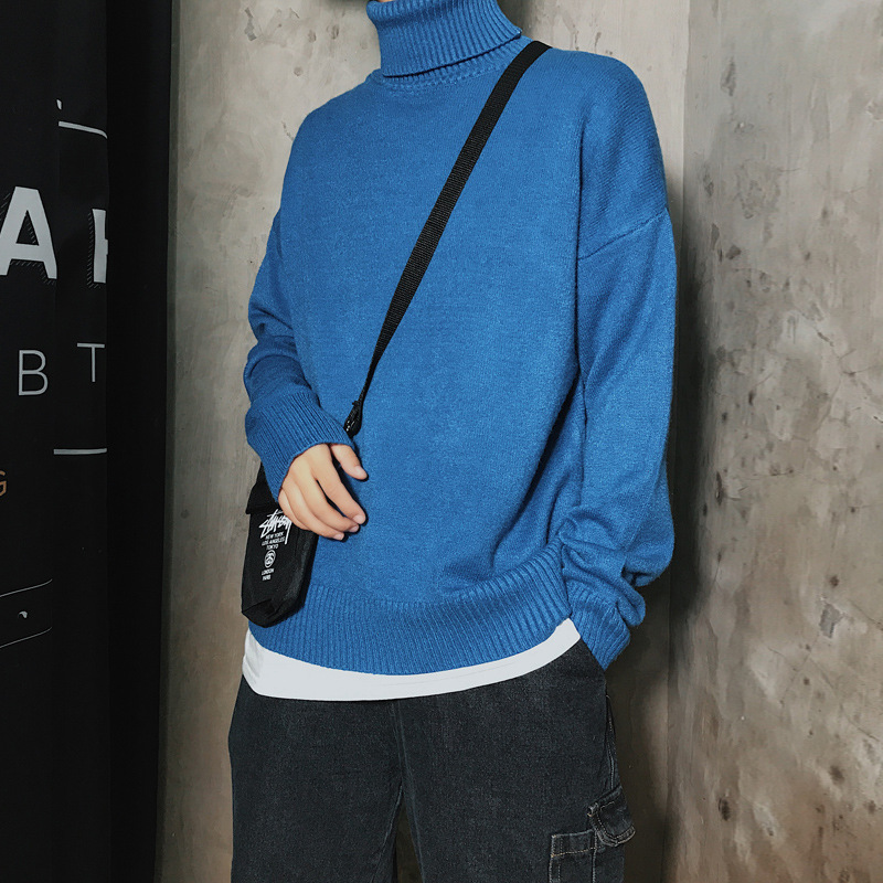 Fashion Pullover Thick Turtleneck Sweater Men