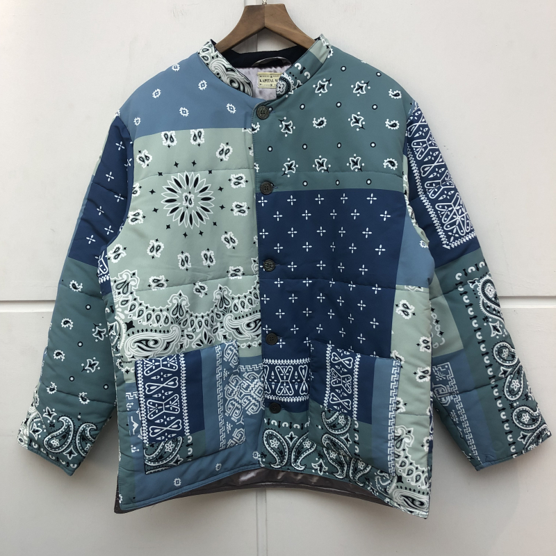 Cotton Jacket Stitching Cashew Flower Jacket To Keep Warm For Men And Women