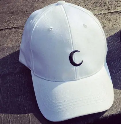 Moon Embroidery Sports Baseball Cap Women White - Shop at LoveMi