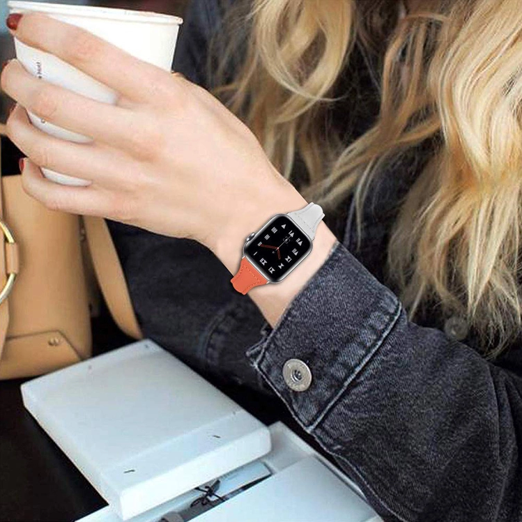 Three-color Single-turn Reduced Head Layer Cowhide Contrast Belt