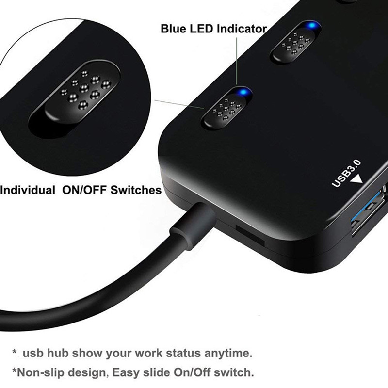 Usb3.04 Port Hub for High Speed One Trailer Four - Image 2