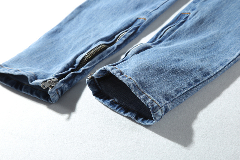 Men's Fashion Washed Cat Beard Jeans With Holes