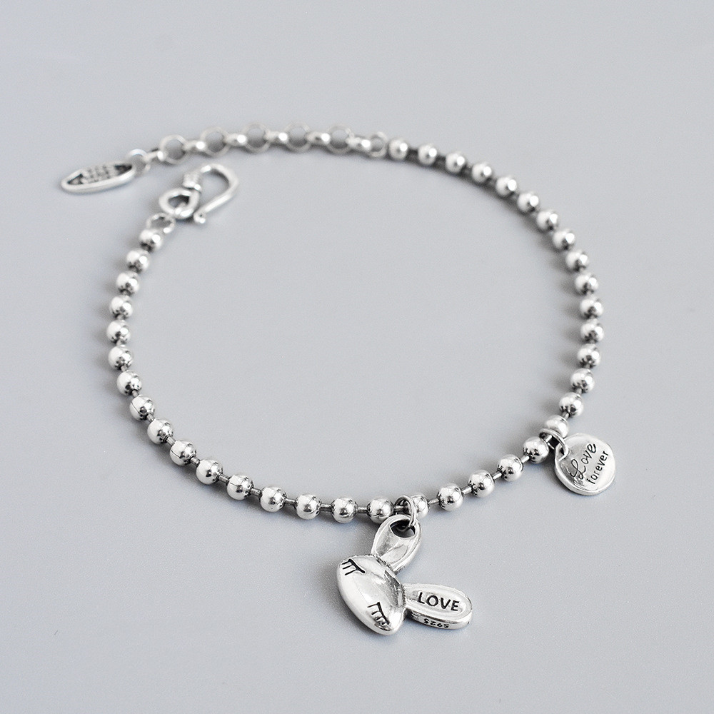 Personalized Retro Heavy Rabbit S925 Sterling Silver Bracelet