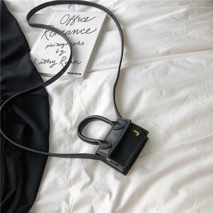 Mini Female New Fashion One Shoulder Messenger Coin Bag Black - Shop at LoveMi